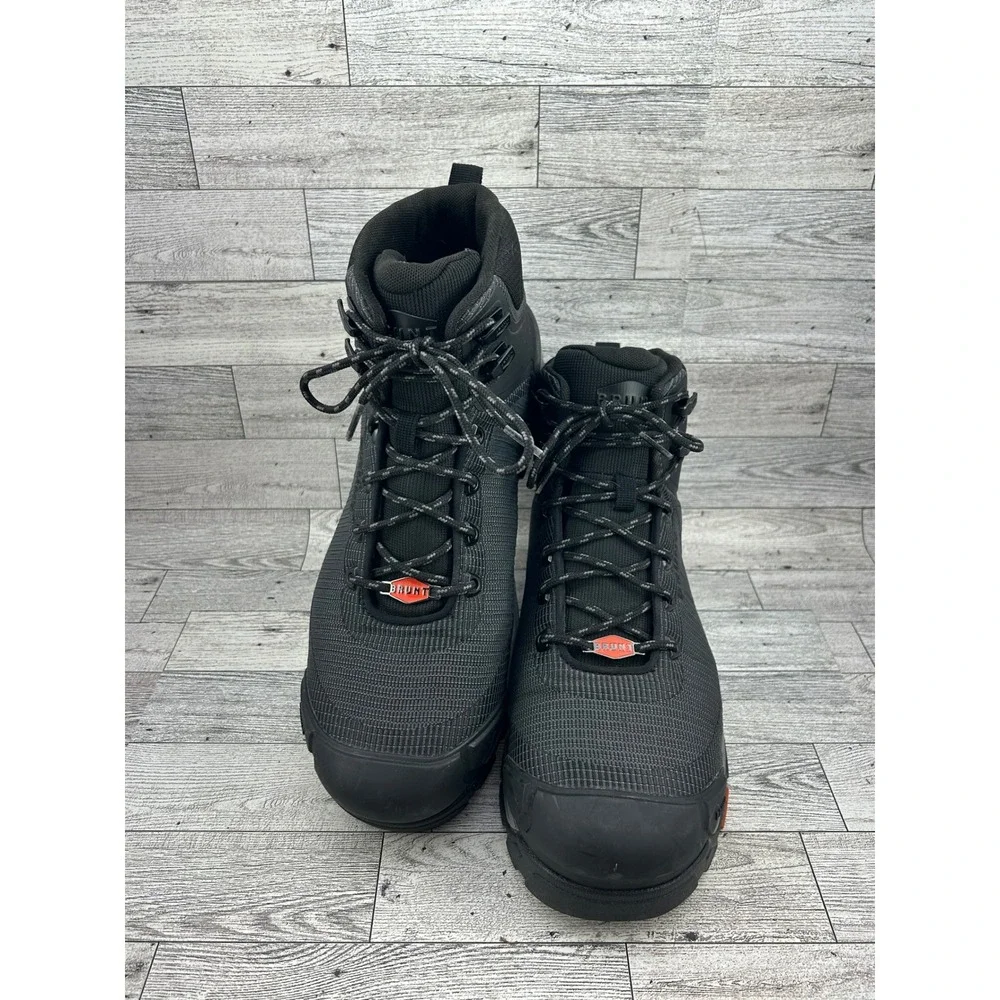 Brunt The Ryng Comp Toe Waterproof Work Boots Black Grey BRF30000-002 Men Sz 9M